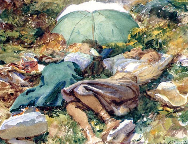 (image for) Handmade oil painting Copy paintings of famous artists John Singer Sargenti's art A Siesta - Click Image to Close